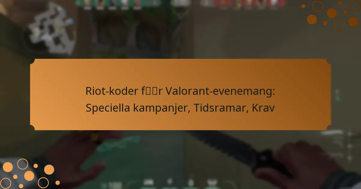 Riot-koder för Valorant-evenemang: Speciella kampanjer, Tidsramar, Krav
