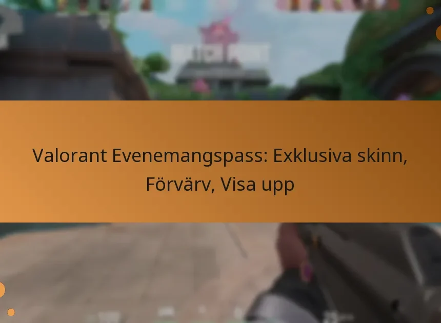 Valorant Evenemangspass: Exklusiva skinn, Förvärv, Visa upp