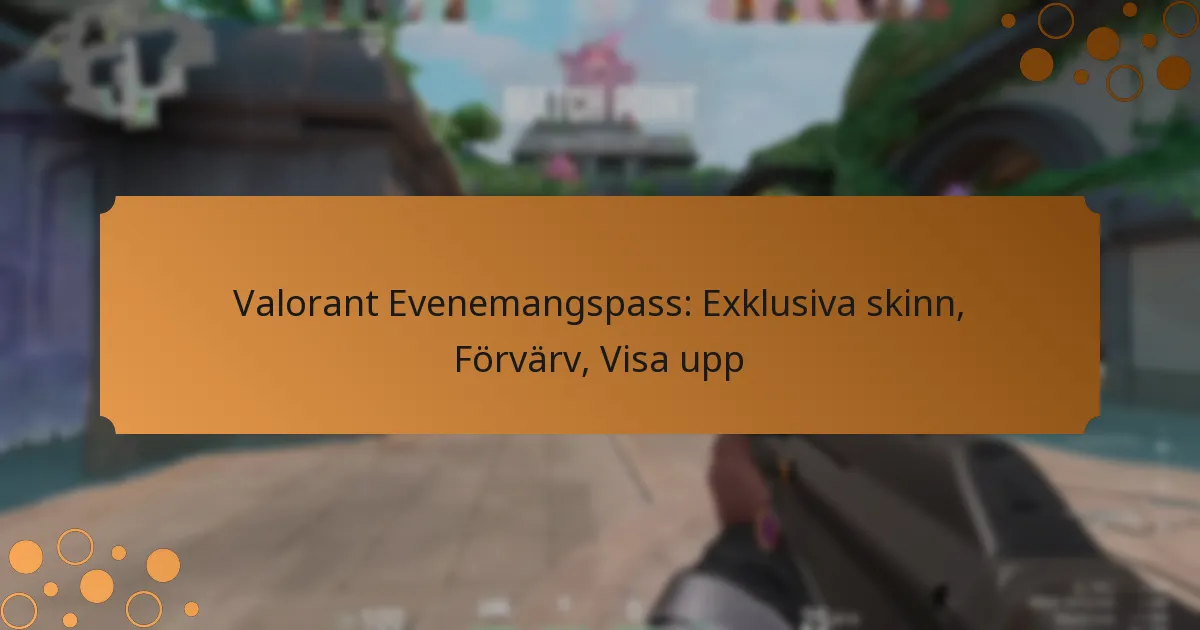 Valorant Evenemangspass: Exklusiva skinn, Förvärv, Visa upp