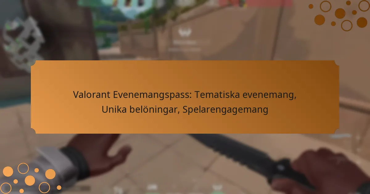 Valorant Evenemangspass: Tematiska evenemang, Unika belöningar, Spelarengagemang