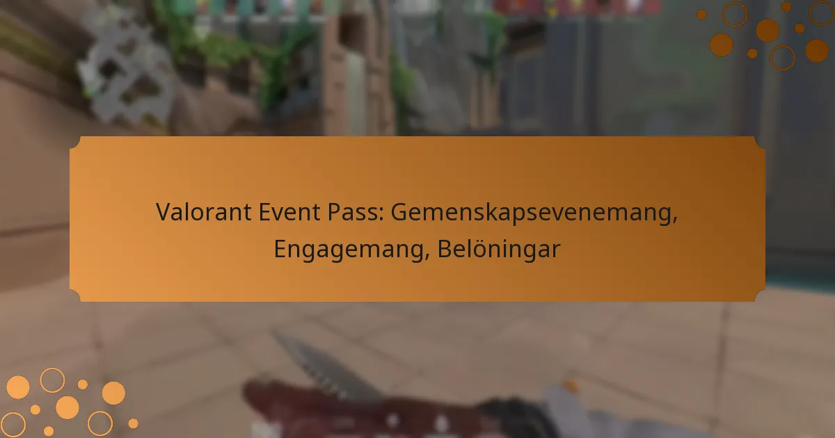 Valorant Event Pass: Gemenskapsevenemang, Engagemang, Belöningar