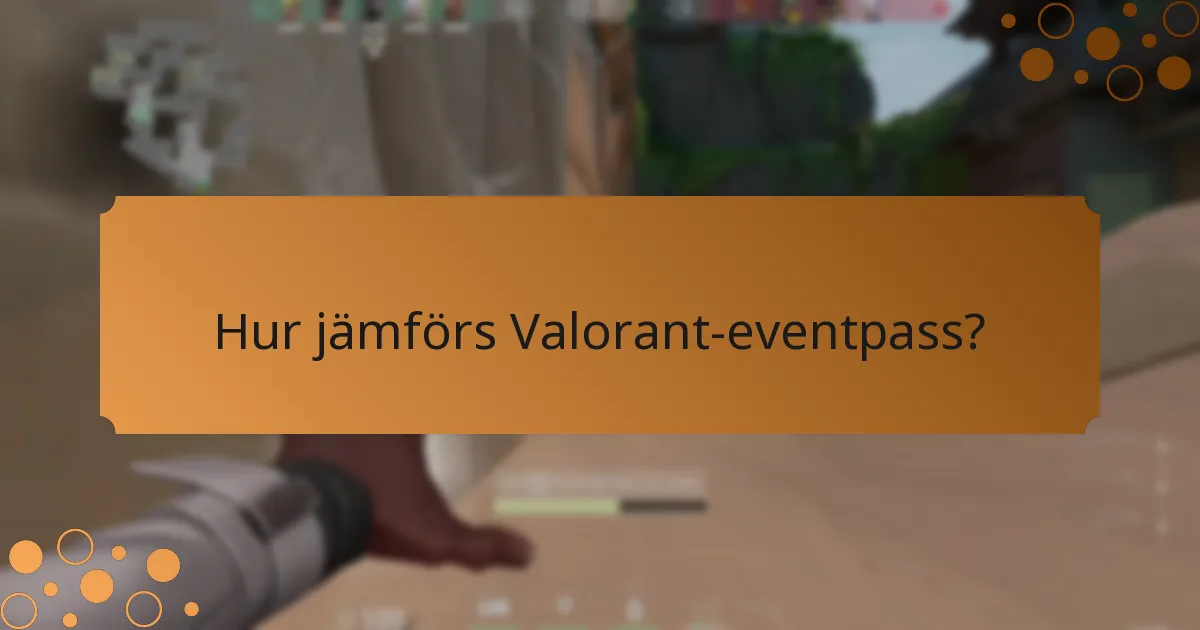 Hur jämförs Valorant-eventpass?