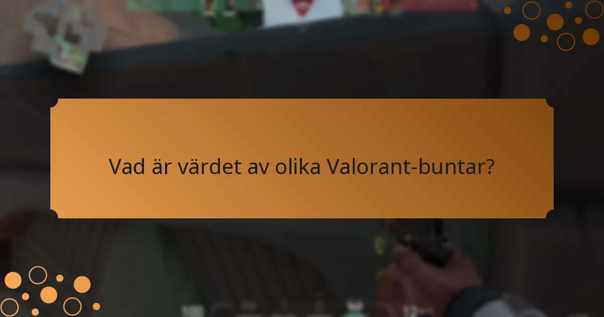 Vad är värdet av olika Valorant-buntar?